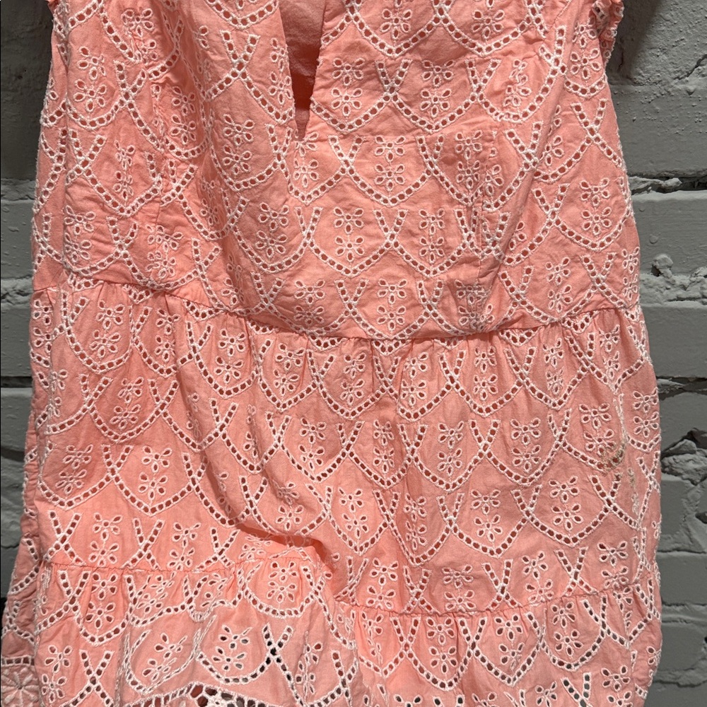Lilly Pulitzer Keila Embroidered Eyelet Top in Peach Hyacinth Floral Size 12 - Picture 13 of 13